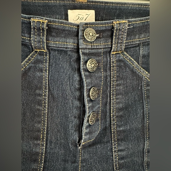 Cinq à Sept Cuffed Benji Pants Button Fly Dark Blue Size 4 - Picture 6 of 14